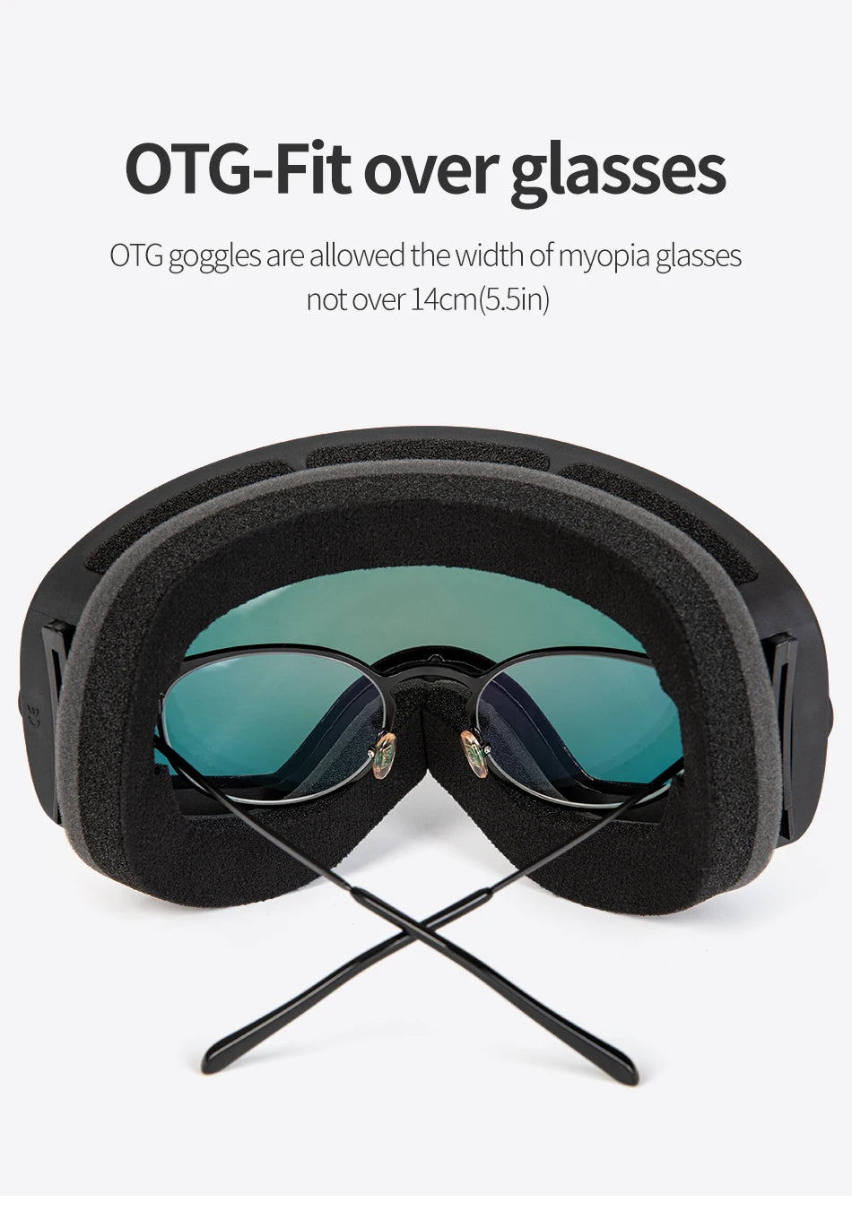 COPOZZ Brand Professional Ski Goggles Double Layers Lens Anti-fog UV400 Big Ski Glasses Skiing Snowboard Men Women Snow Goggles