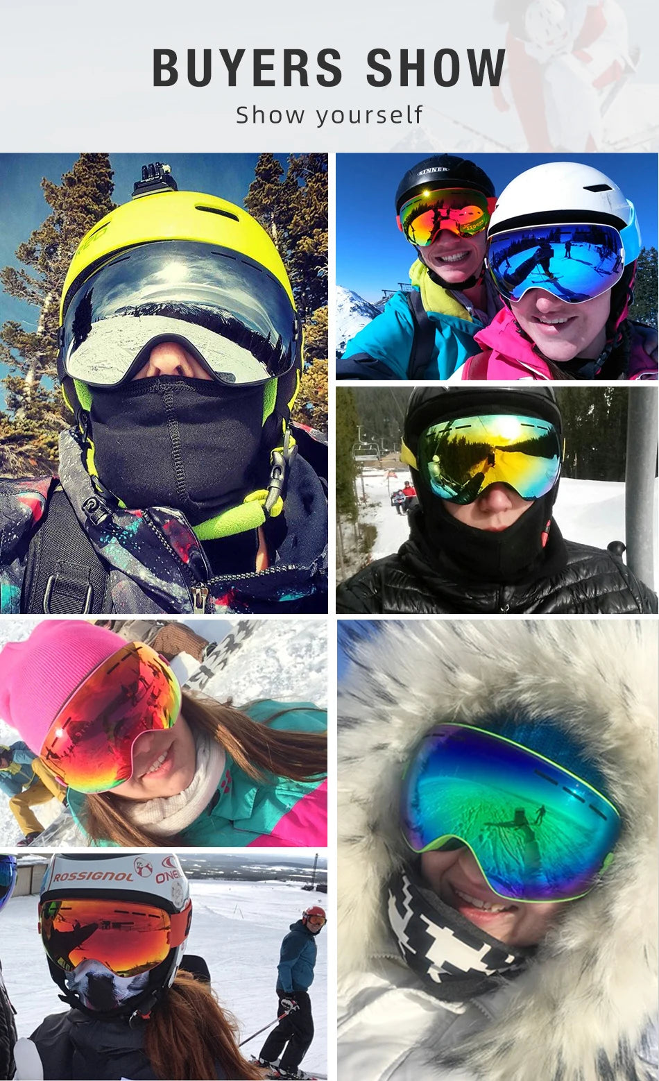 COPOZZ Brand Professional Ski Goggles Double Layers Lens Anti-fog UV400 Big Ski Glasses Skiing Snowboard Men Women Snow Goggles