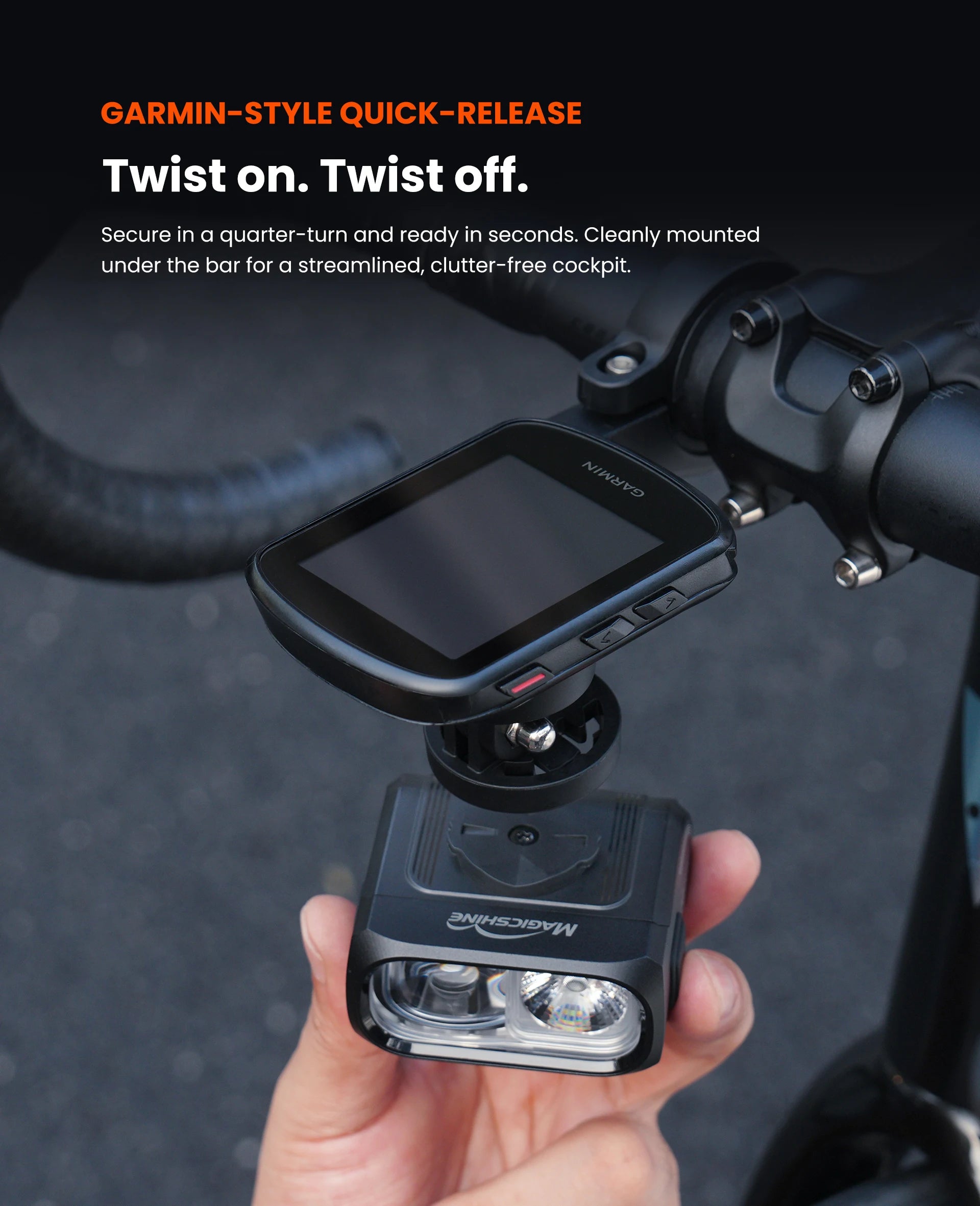 Magicshine HORI 1300PRO Dual Mounted Bike Light,Cut-off Line Beam Bicycle Light With ANT+ ,Compatible With Shimano Di2 System