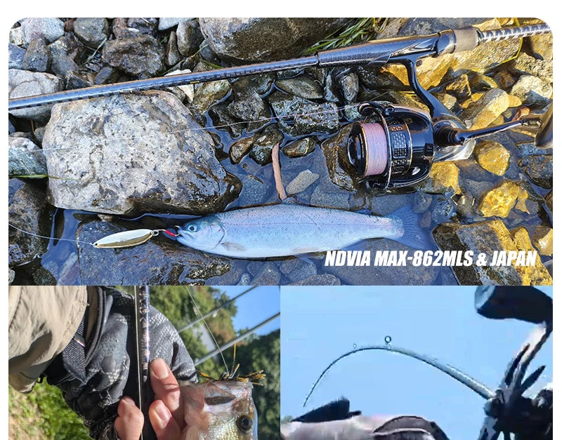 PURELURE NEW NDVIA MAX Ajing And Eging Tubular Tip 8FT 8.3FT 8.6FT 1.2-10G Soft Lure And EGI F/MF Action Perch Pike Zander Squid