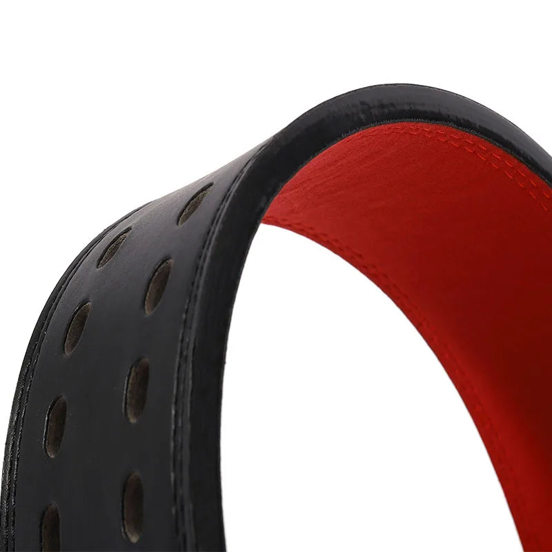 1pc Powerlifting Lever Belt Cowhide Leather Heavy Duty Weightlifting Waist Support Gym Squat Deadlift Training Back Protector