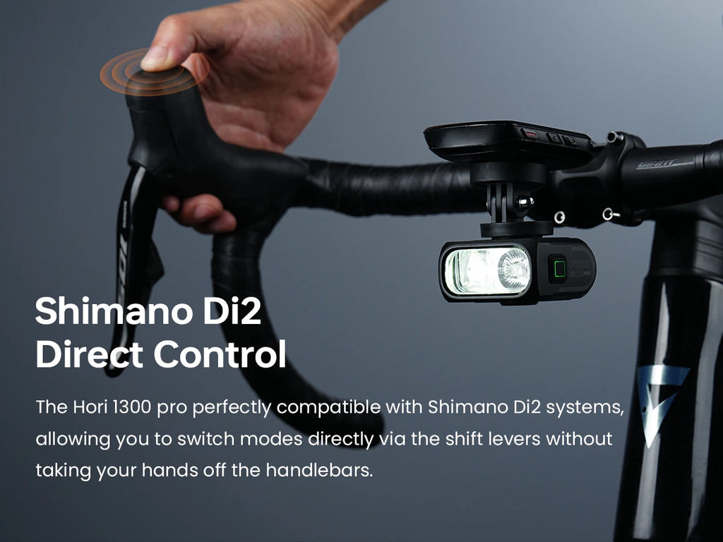 Magicshine HORI 1300PRO Dual Mounted Bike Light,Cut-off Line Beam Bicycle Light With ANT+ ,Compatible With Shimano Di2 System