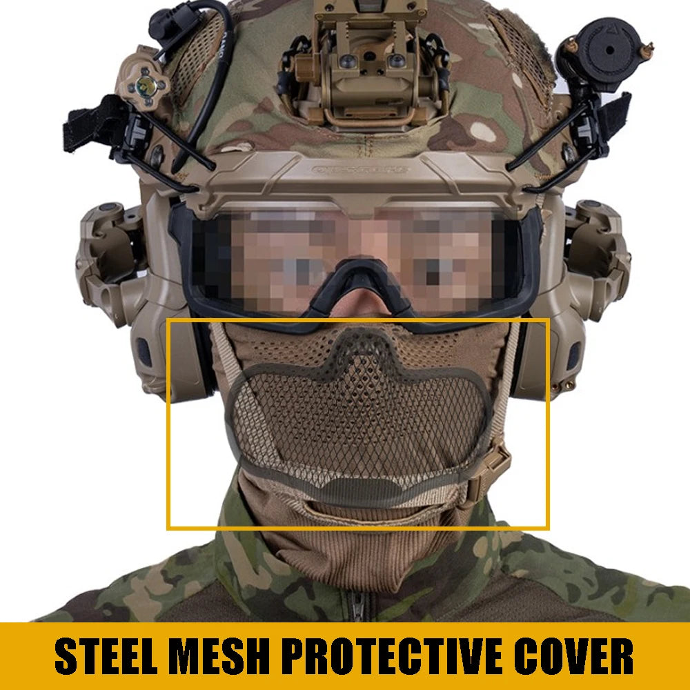 Tactical Venom Balaclava V1, Breathable Elastic Full Face Mask with Steel Mesh Protection for Airsoft Paintball Hunting Gear