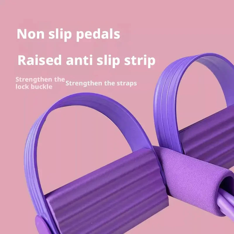 1PC Home Fitness Resistance Bands Set - 4 Elastic Pull Ropes for Full Body Workout Abdominal Exercise Rowing & Other Fitness Activities Strength And Flexibility Enhancer