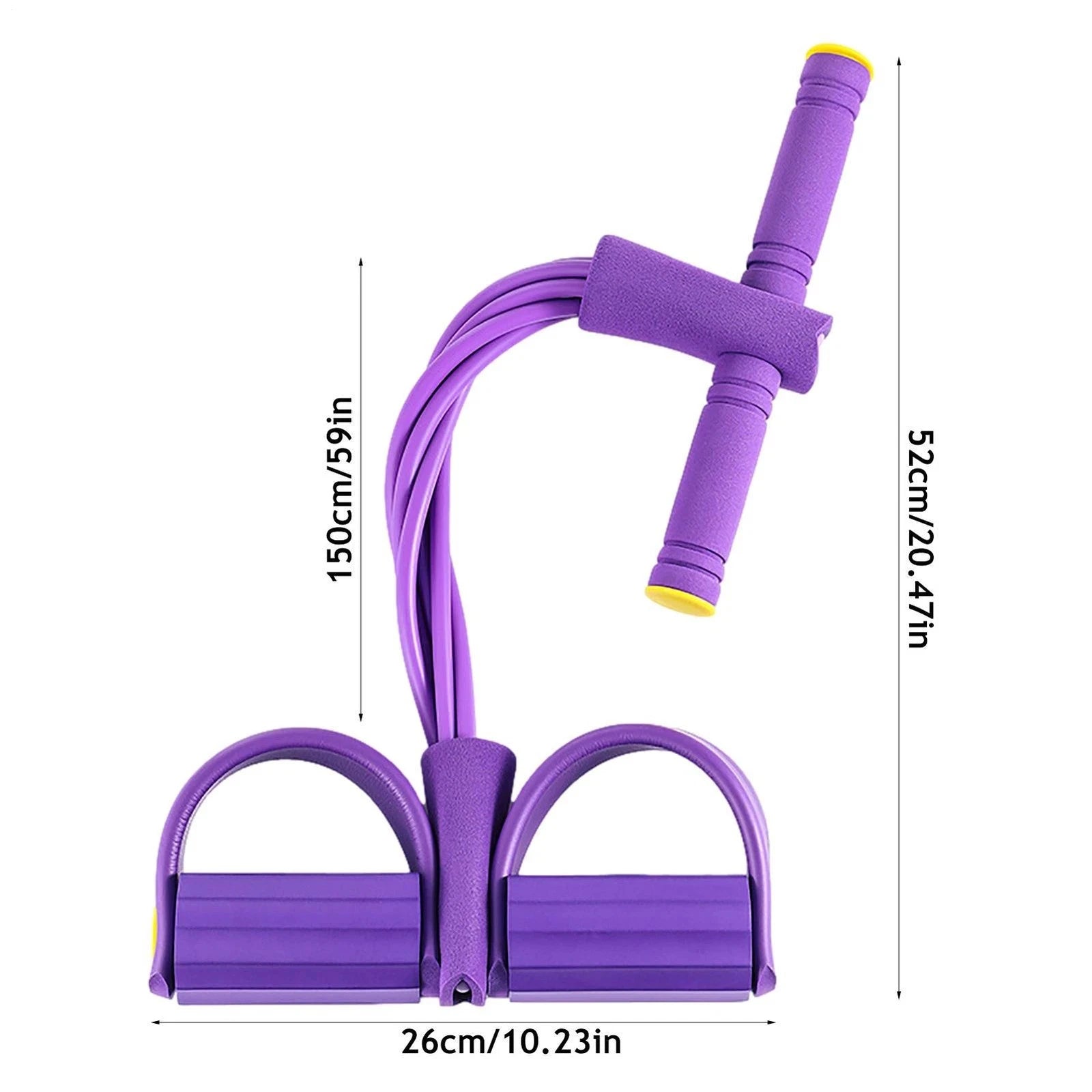1PC Home Fitness Resistance Bands Set - 4 Elastic Pull Ropes for Full Body Workout Abdominal Exercise Rowing & Other Fitness Activities Strength And Flexibility Enhancer