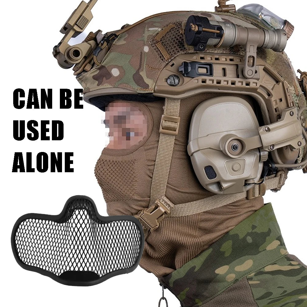 Tactical Venom Balaclava V1, Breathable Elastic Full Face Mask with Steel Mesh Protection for Airsoft Paintball Hunting Gear