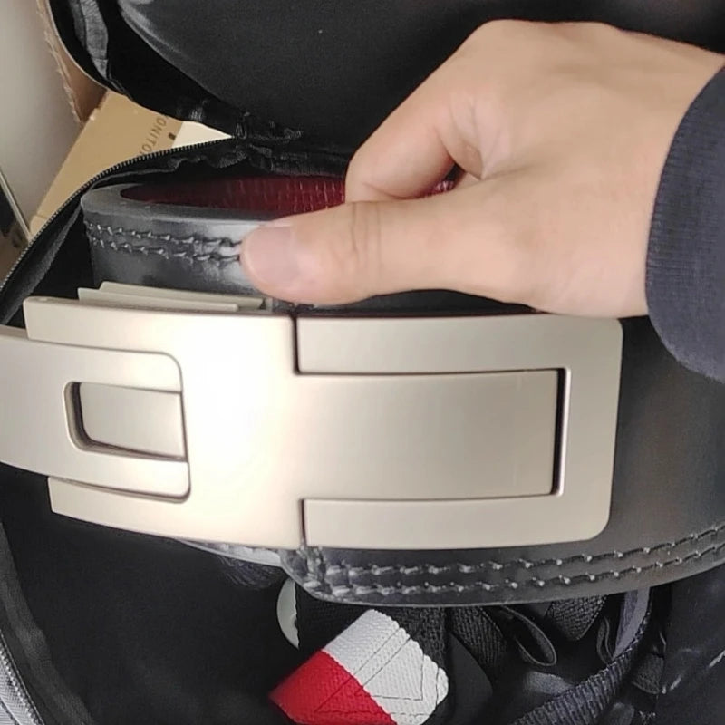 1pc Powerlifting Lever Belt Cowhide Leather Heavy Duty Weightlifting Waist Support Gym Squat Deadlift Training Back Protector