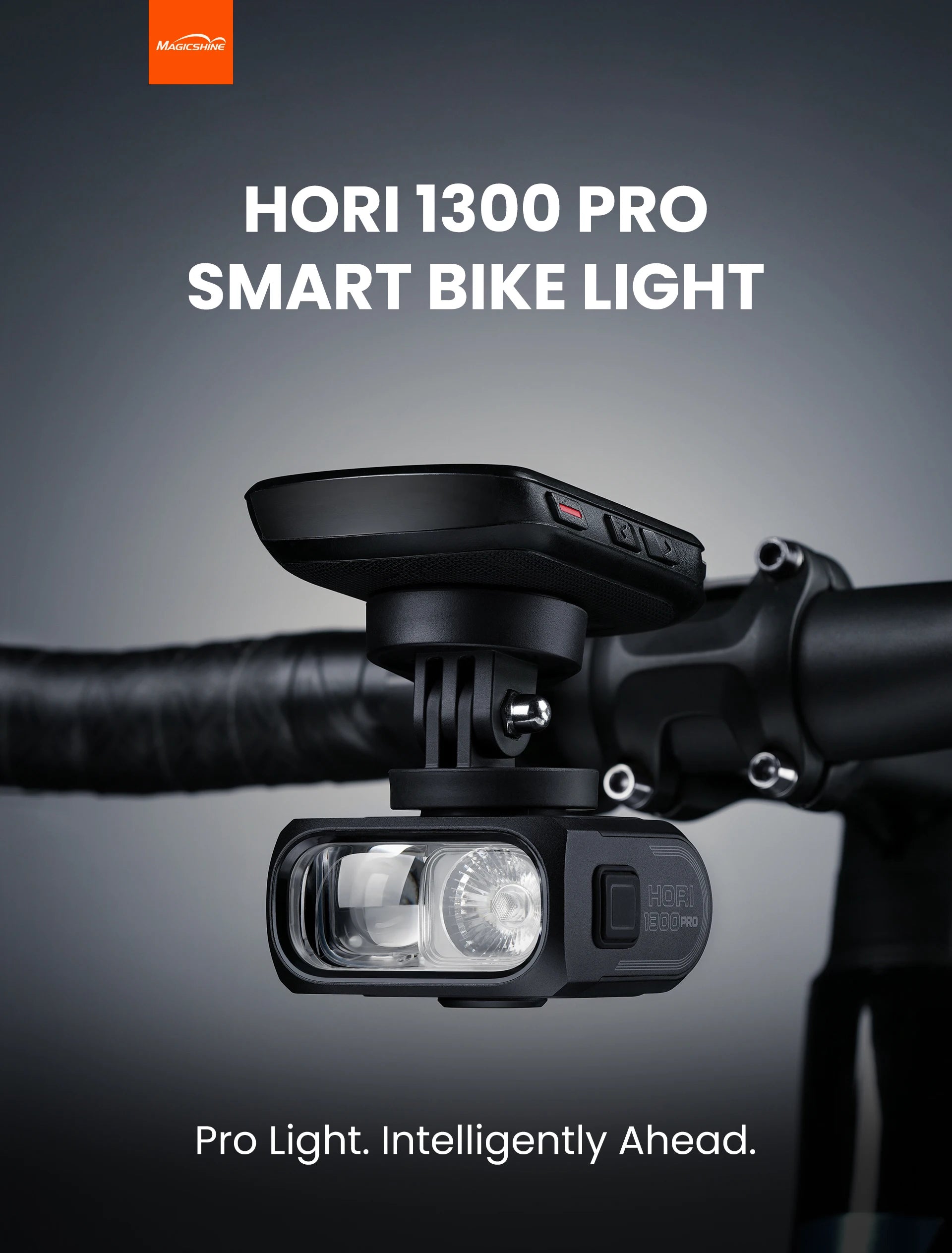 Magicshine HORI 1300PRO Dual Mounted Bike Light,Cut-off Line Beam Bicycle Light With ANT+ ,Compatible With Shimano Di2 System