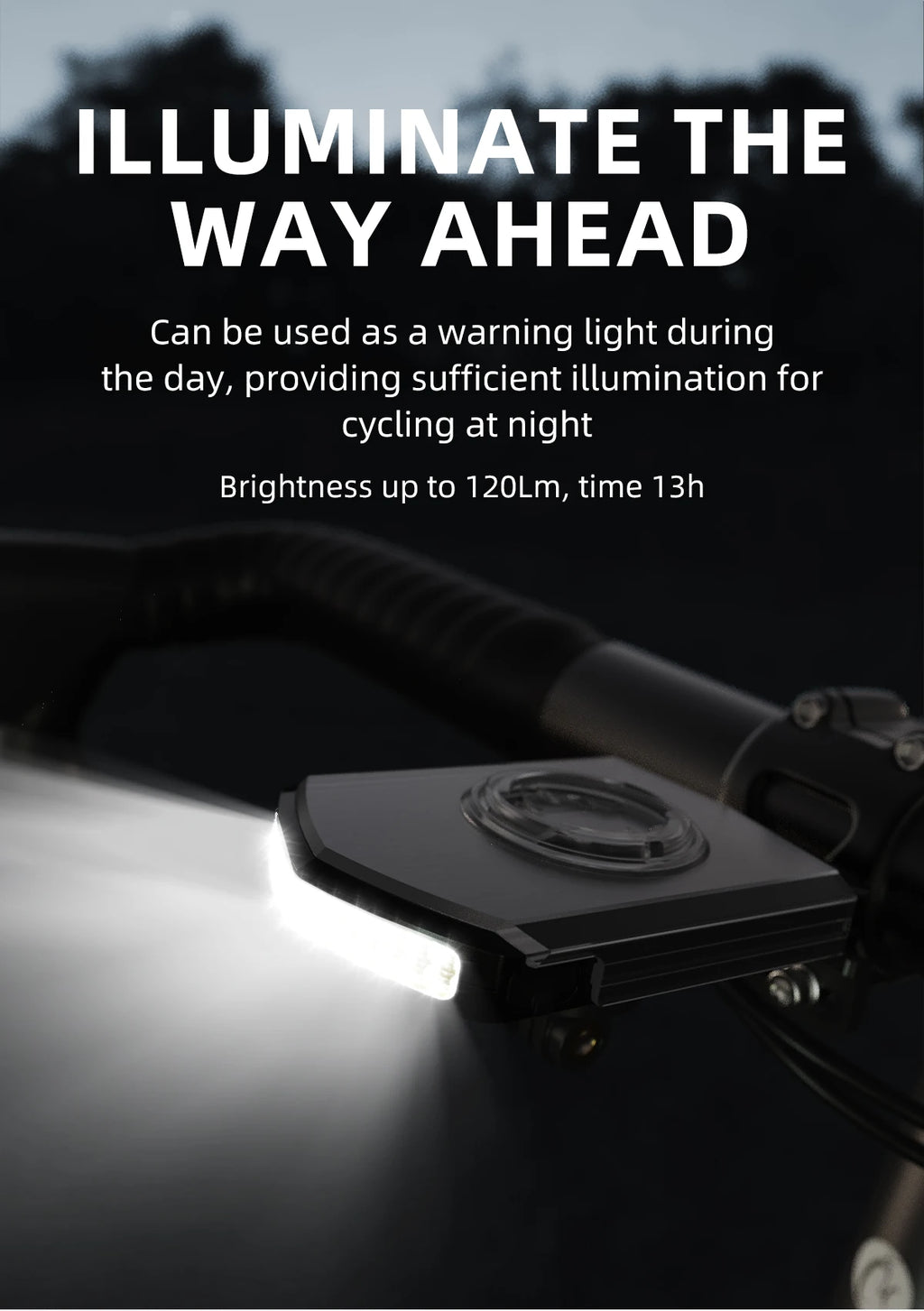 CYCLAMI RVL01 Bicycle Headlight Bike Light Cycling 5000mAh Type-C Charging Front Lamp For Garmin XOSS IGPSPORT COOSPO GEOID