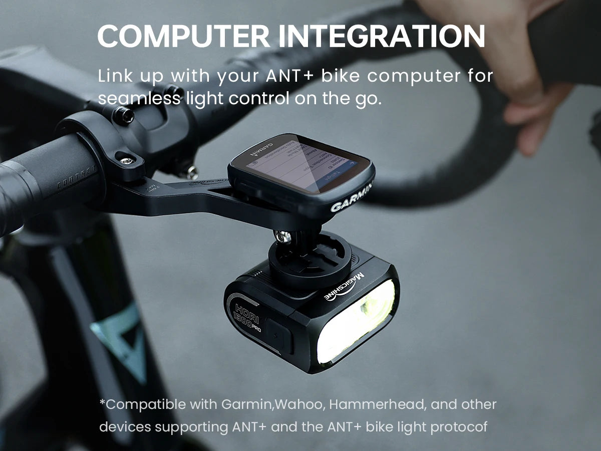 Magicshine HORI 1300PRO Dual Mounted Bike Light,Cut-off Line Beam Bicycle Light With ANT+ ,Compatible With Shimano Di2 System