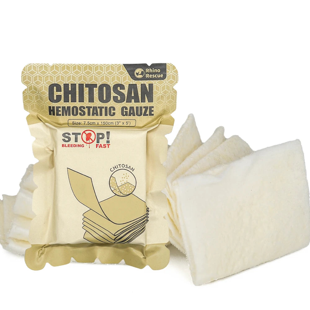 RHINO RESCUE Chitosan Hemostatic Powder Granular 6g/15g Hemostatic Granules Wound Dressing for Fast Bleed Control For Camping