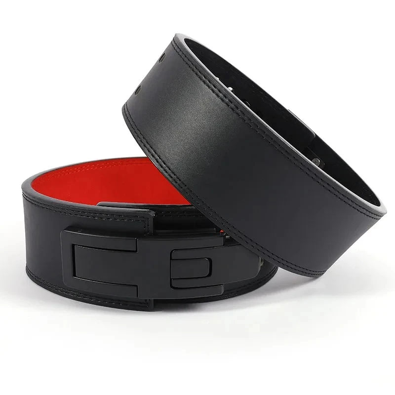 1pc Powerlifting Lever Belt Cowhide Leather Heavy Duty Weightlifting Waist Support Gym Squat Deadlift Training Back Protector